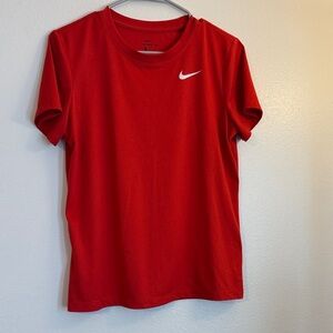Nike Red Tee with White Logo